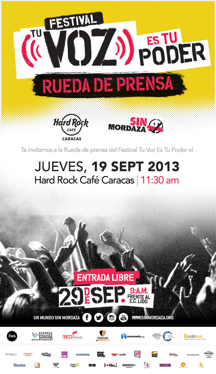 Rueda de Prensa Festival #TuVozEsTuPoder @Sin_Mordaza